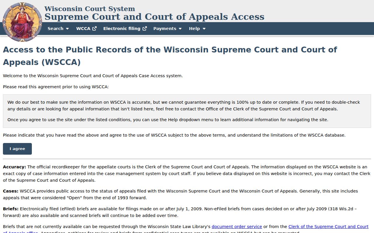 Wisconsin appellate case search for an Iowa County appeal