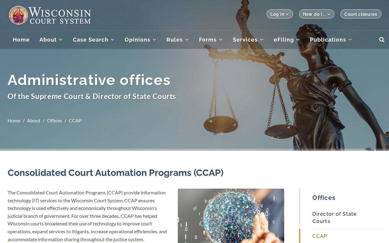 Wisconsin CCAP public access information for Iowa County court dockets